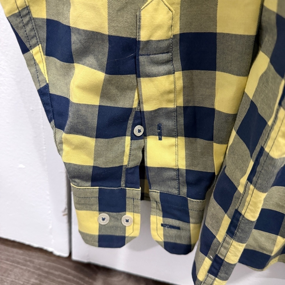 Southern Tide Yellow and Blue Checkered Classic Fit Button Down Long Sleeve - Picture 6 of 12